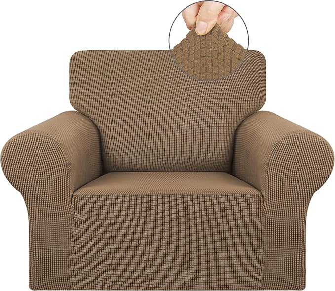 KEKUOU Stretch Single Sofa Slipcover 1 Piece Couch Sofa Cover Furniture by KEKUOU