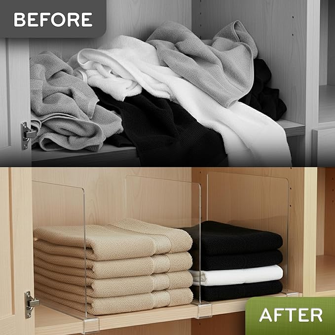 Acrylic Shelf Dividers for Closet Organization, and Books Organization - Image 6