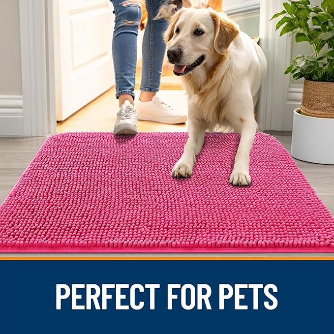 OLANLY Dog Door Mat for Muddy Paws 59x32, Absorbs Moisture and Dirt, Absorbent - Image 6