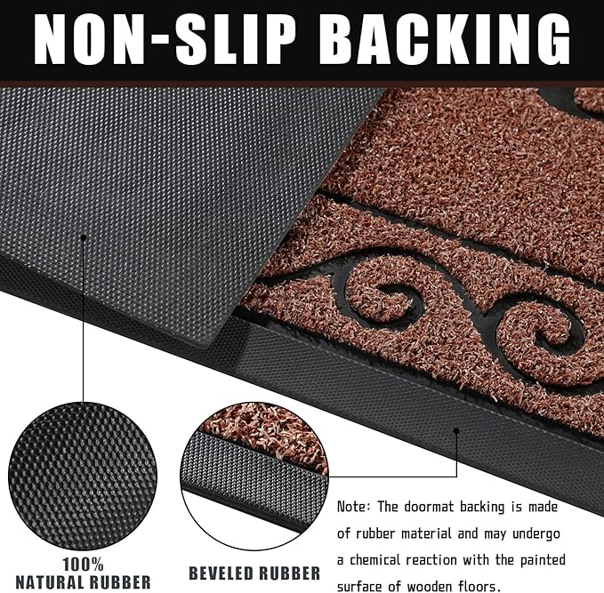 Yimobra Welcome Mats for Front Door 29.5x17, Heavy Duty Waterproof Outdoor Door - Image 3