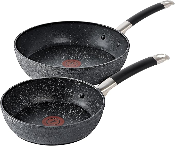 T-Fal Stone Force Platinum Non Stick Fry Pan Set 2 Piece, 8 inch and 10.5 inch by T-falbrand