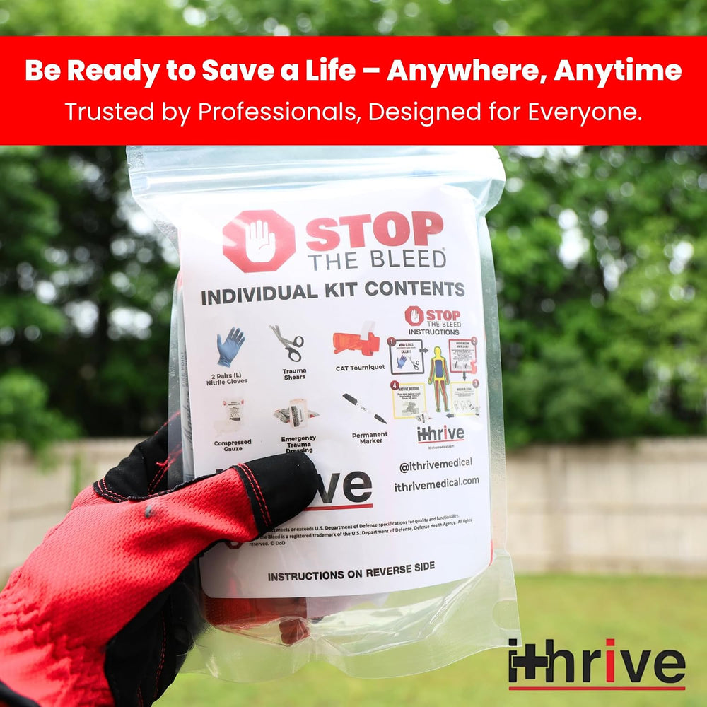 iThrive Medical - Stop The Bleed Trauma Kit - Bleeding Control Kit with CAT T...