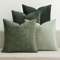 MIULEE Pack of 4 Couch Throw Pillow Covers 18x18 Inch Green Soft Decorative by MIULEE
