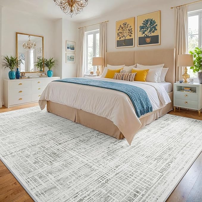 8x10 Area Rugs Washable Rug: Anti-Skid Abstract Modern Living Room Rug Soft - Image 2