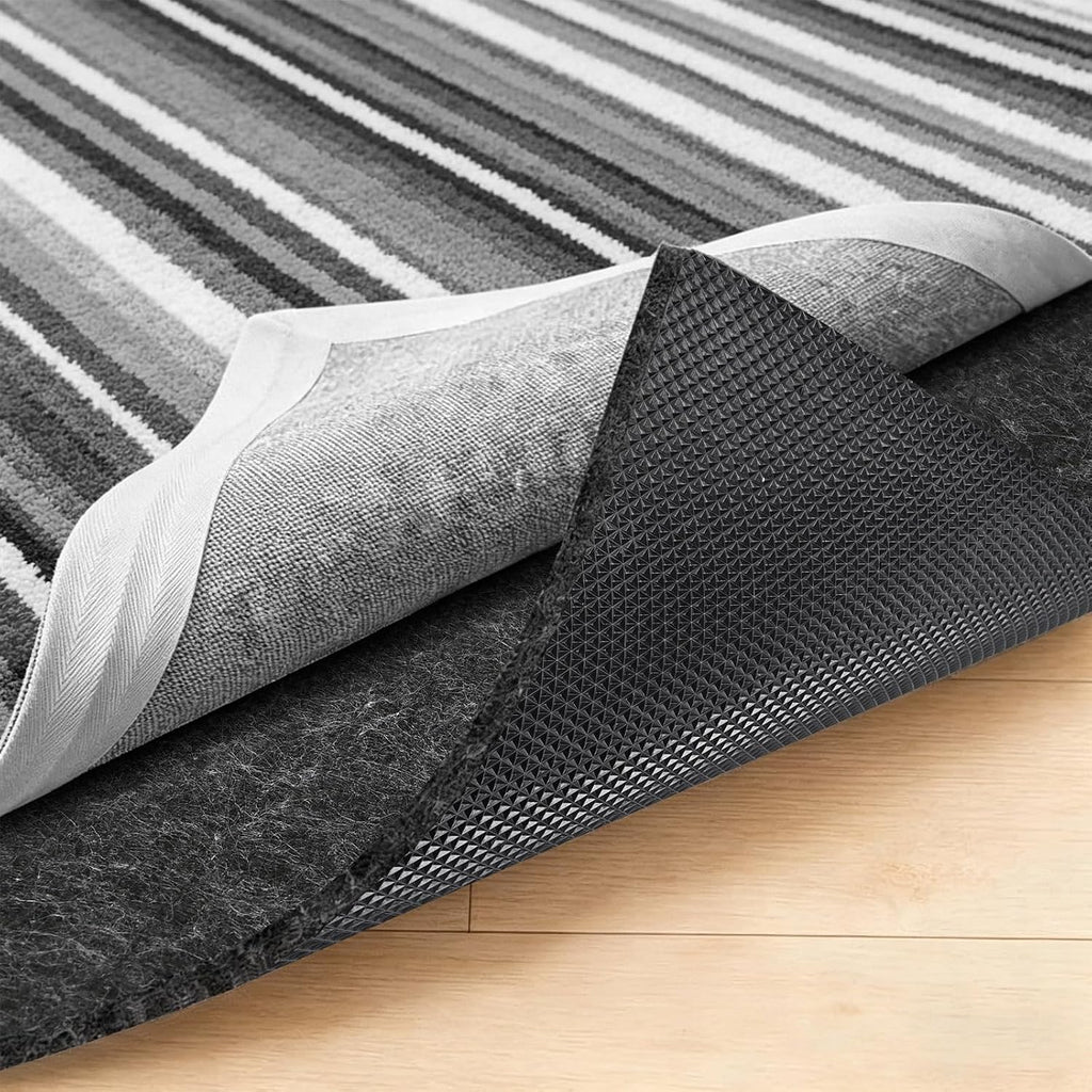 Placoot 2x8 Ft Non Slip Rug Pad Gripper, 1/6-inch Thick Shock-Absorbing Carpet Mat, Under Area Rugs Anti Skid Mat with Natural Rubber Backing, Surface Cushion for Hardwood, Carpet, Tile Floors