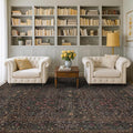 Dark Brown Washable Area Rug for Living Room by HazoHaus