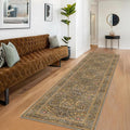 3x10 Long Runner Rugs for Hallway Non Slip, Geometric Floral Design Washable by HazoHaus