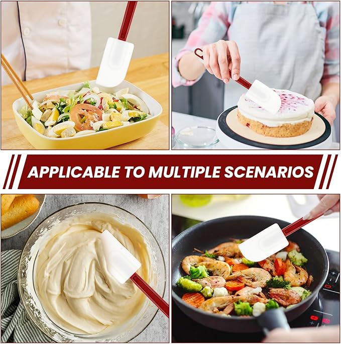 10 Pcs 10 Inch Flexible Rubber Spatulas, Silicone Spatula Set, Commercial Grade - Image 8