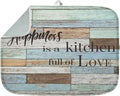 Sanwarm Absorbent Dish Drying Mat, Happiness Is A Kitchen Full of Love by SanwarmHomeDecor