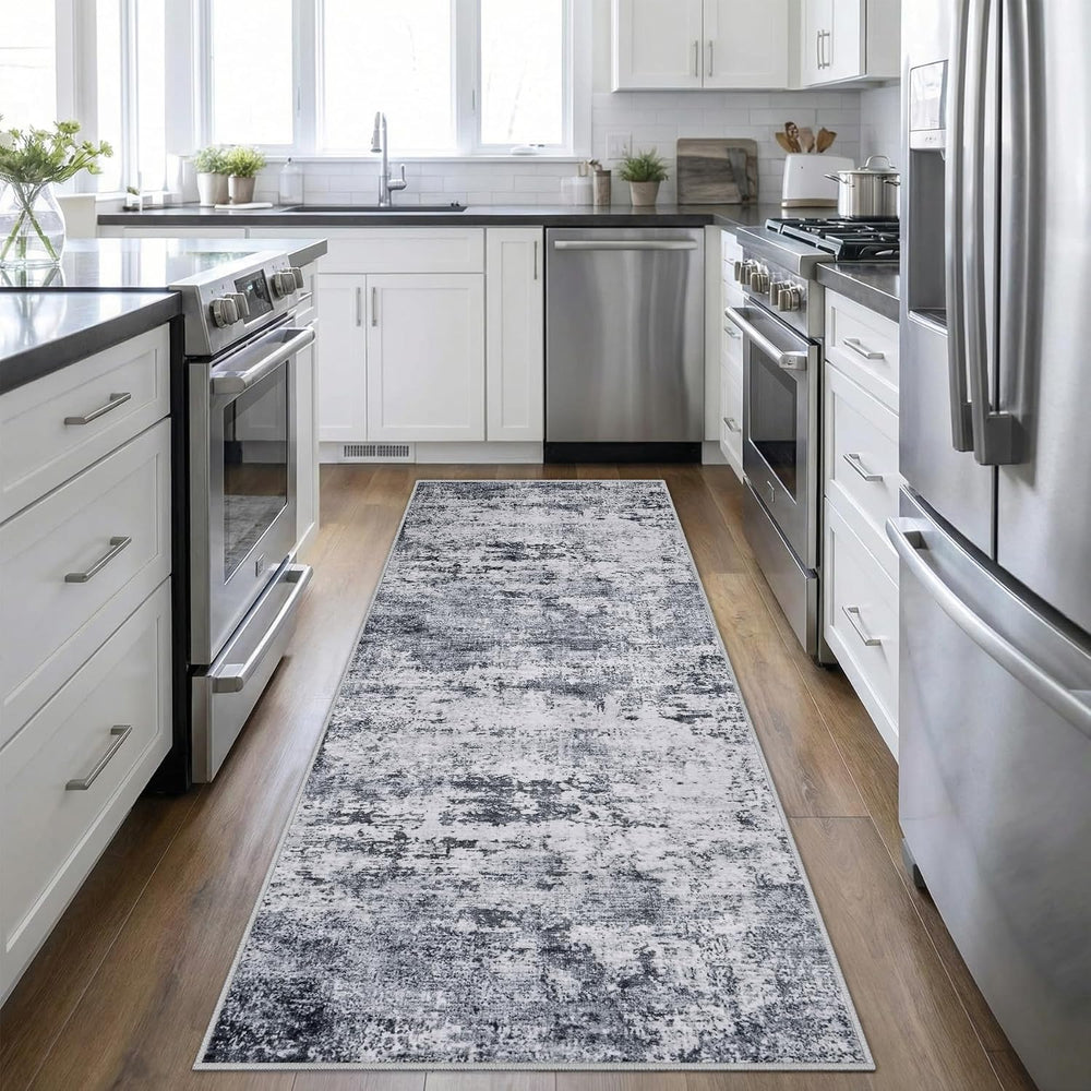 2.6'x8' Runner Rug Washable Rug;Modern Abstract Soft Thin Runner Rug ...
