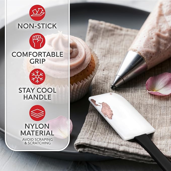 Silicone Spatula Set, 17 Piece Baking Utensils, Nylon and Stainless Steel - Image 6