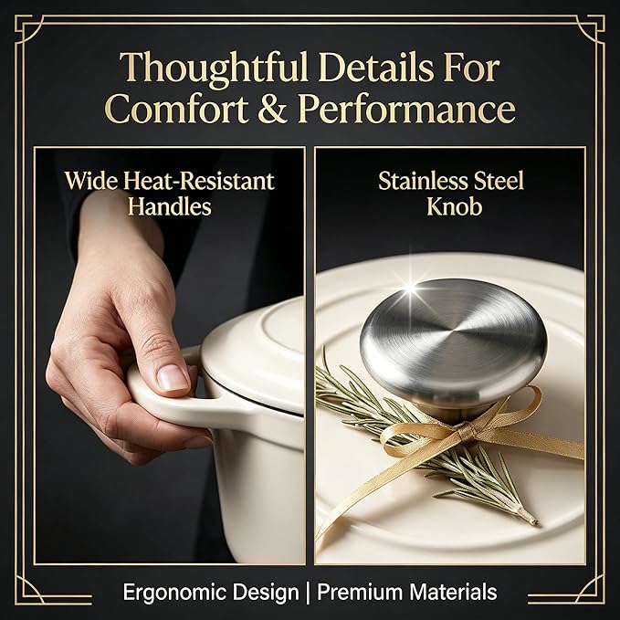 Nonstick Enameled Cast Iron Cookware Set - Image 8
