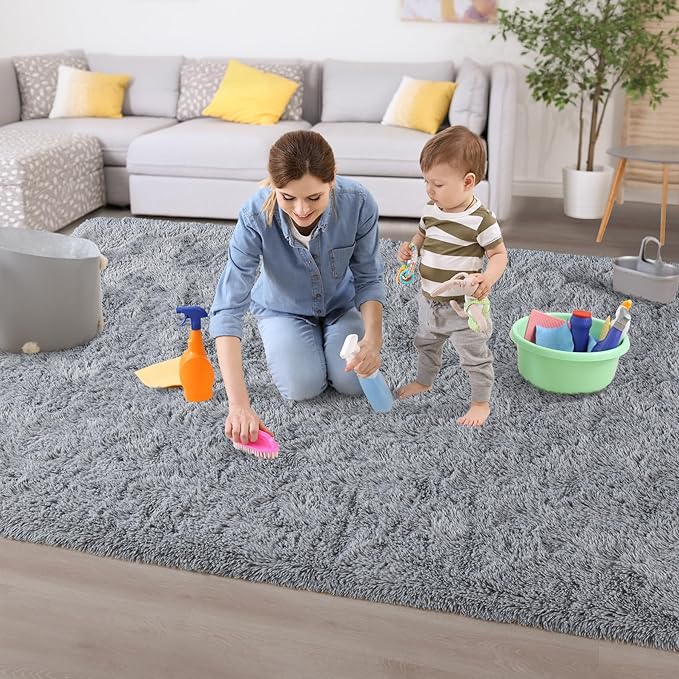 Chicrug Soft Area Rugs for Bedroom Living Room Plush Fluffy Rug 5x8 Feet - Image 7