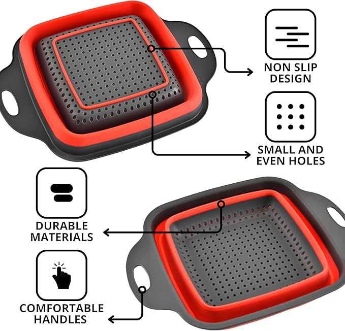 Square Collapsible Colander - Image 3