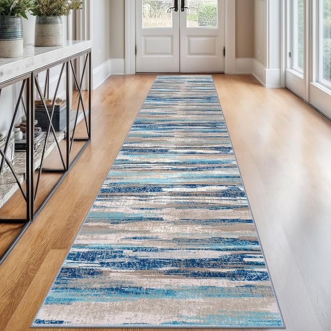 Lansny Modern Abstract Runner Rug 2.6x12 by lansny