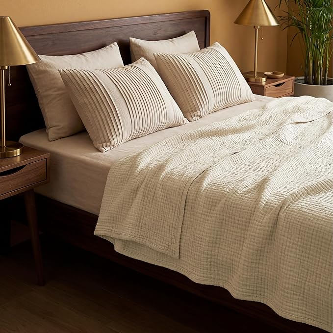 Bedsure 100% Cotton Muslin Blanket King Size - Image 8