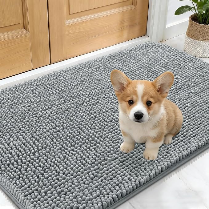 OLANLY Dog Door Mat for Muddy Paws 24x16, Absorbs Moisture and Dirt, Absorbent by OLANLY