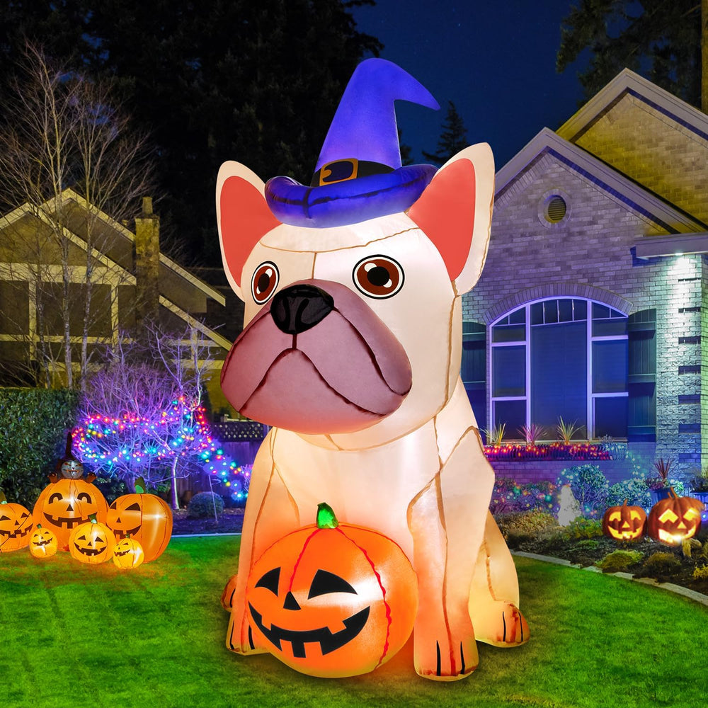 zukakii 5Ft Halloween Inflatables Decorations Build-in Bright LEDs Blow Up Ya...