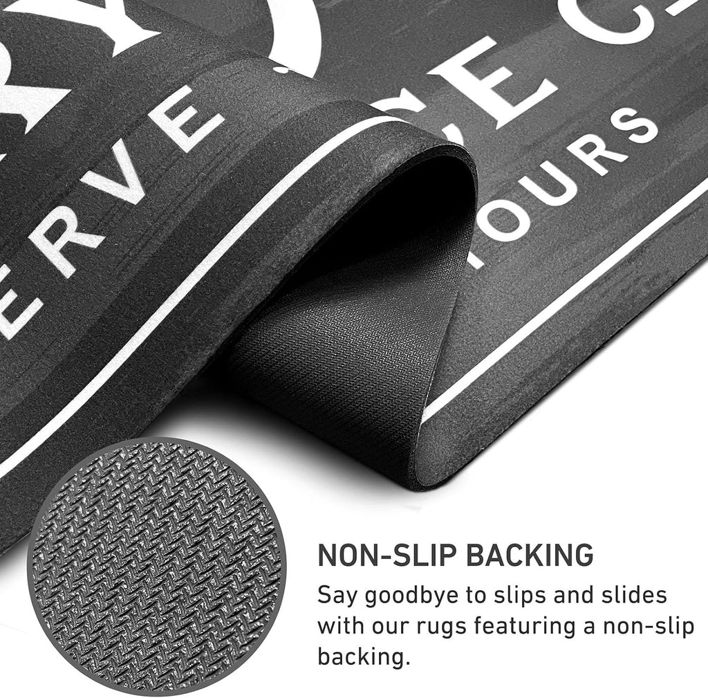 KOZYFLY Laundry Room Rug Runner 20"x60" Non Slip Kitchen Rugs Washable Laundry Room Mat Waterproof Mudroom Floor Carpet Runner Farmhouse Decor, 1.7x5ft, Dark Grey, Wash and Dry