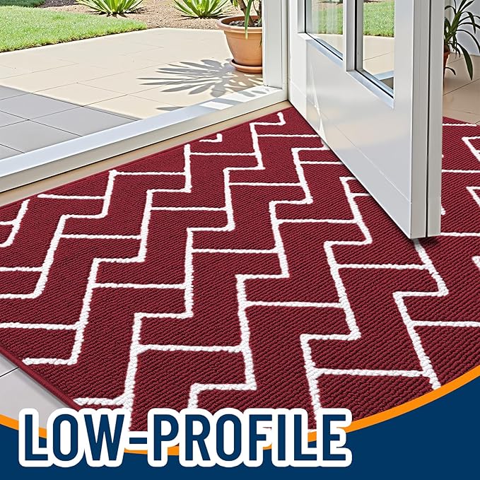 OLANLY Front Door Mat, Non-Slip Rubber Backing, Dirt Resistant and Absorbent - Image 3