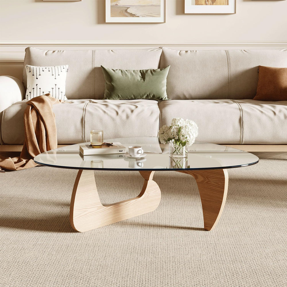 Modern Coffee Table for Living Room and Small Spaces, 43.3" x 29.5"...