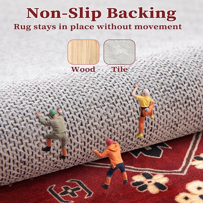 SERISSA 9x12 Area Rugs for Living Room, Large Washable Non-Slip Boho Rug - Image 5