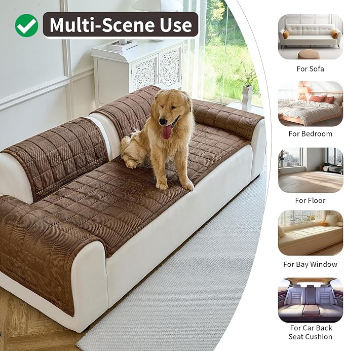 Couch Covers for Dogs Washable, Non Slip Couch Covers for Loveseat Sofa Pet - Image 6