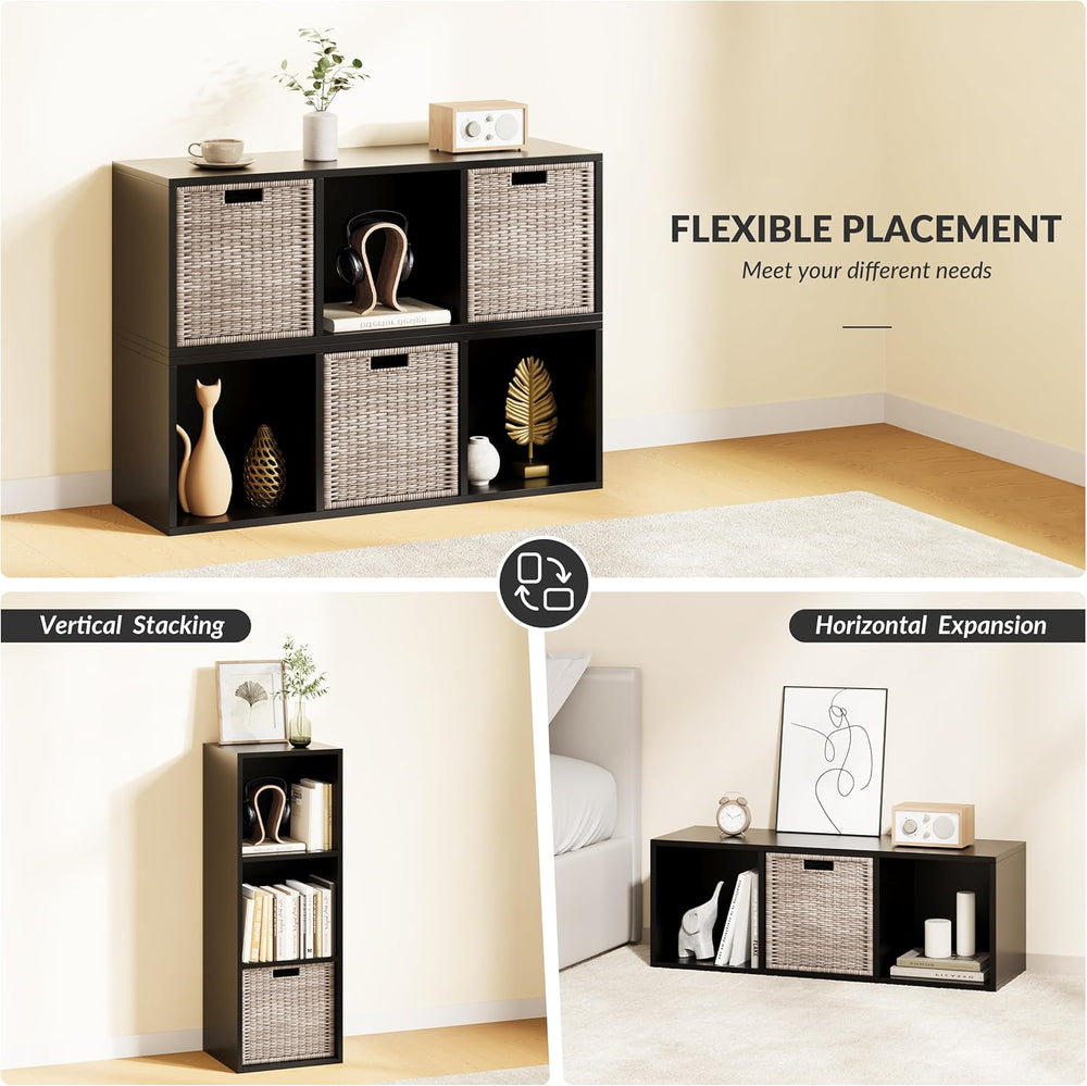 IOTXY DIY Modular Cube Bookcase - CubeXY Customizable Stackable Expandable Ba...