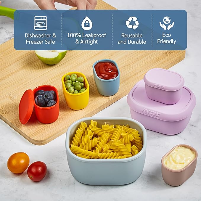 ISSEVE 12Pcs/Set Nesting Silicone Food Storage Containers - Image 9