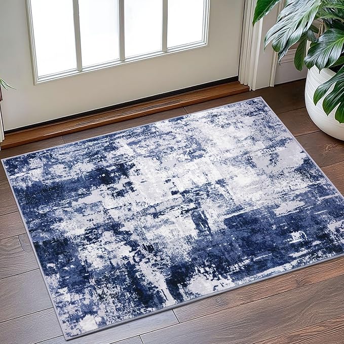 KOZYFLY Small Area Rug 2x3 Rug Entryway Rugs Indoor Non-Slip Modern Abstract - Image 6