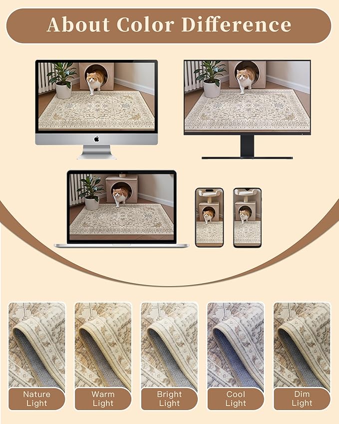 Madane Washable Rug 8x10 Area Rugs - Image 9