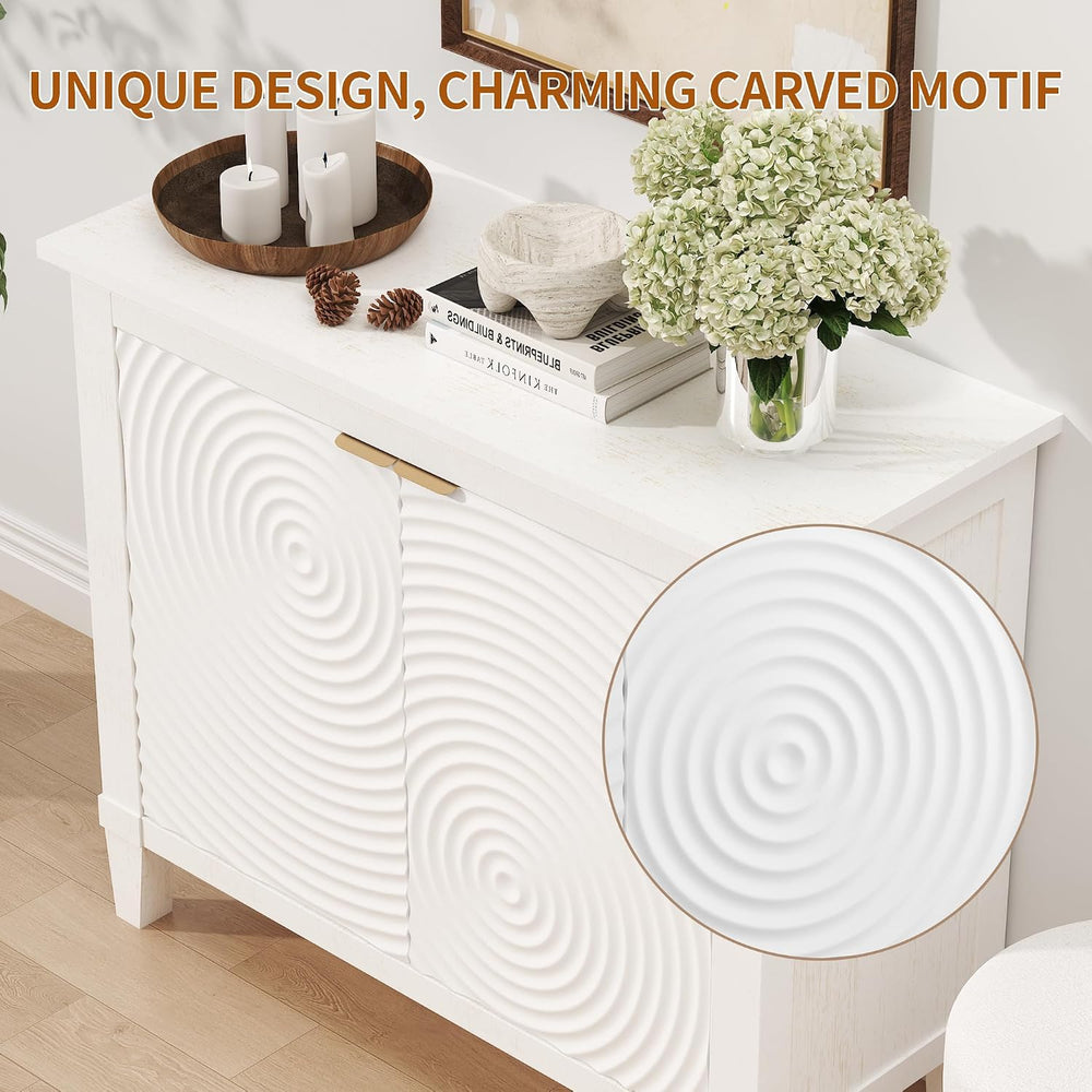 karlott Buffet Cabinet with Storage, Sideboard Accent Cabinet, Annual Ring | ...