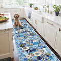 Floral Hallway Runner Carpet Non-Slip, 2x10 Washable Rug Ultra-Thin Soft by WelcometoBabovid