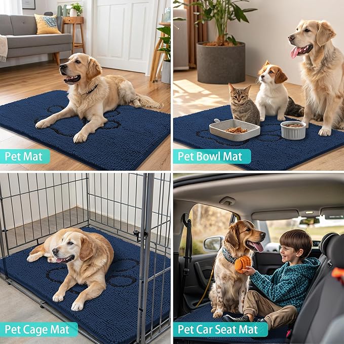 Smiry Dog Door Mat for Muddy Paws, Absorbent Dirt Trapper Non Slip Quick Dry - Image 8