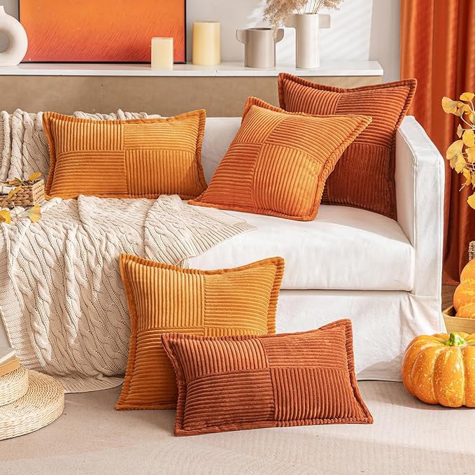 MIULEE Rust Decorative Throw Pillow Covers - Image 8