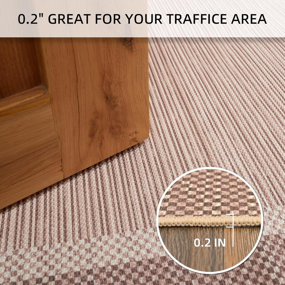 ILANGO Jute Area Rugs for Outdoor, Patio Woven Washable Rugs 5'x7', N...