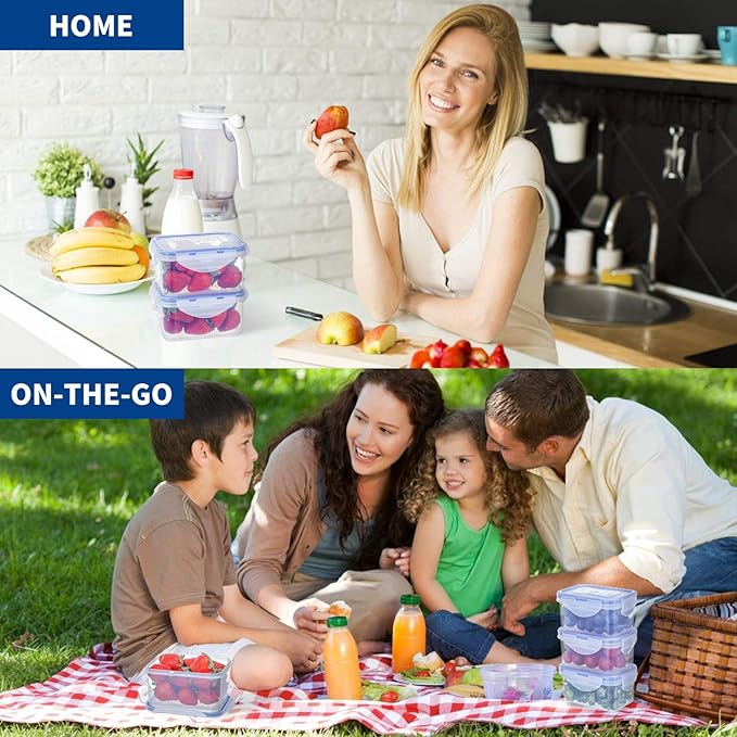 KIGI Multi-Pack Small Plastic Food Storage Containers Set, BPA-Free Plastic - Image 6