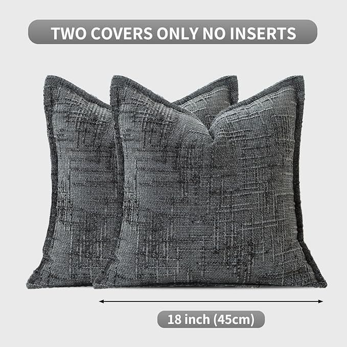 HPUK Fall Chenille Soft Throw Pillow Covers 18x18 Set of 2, Accent Cushion - Image 5