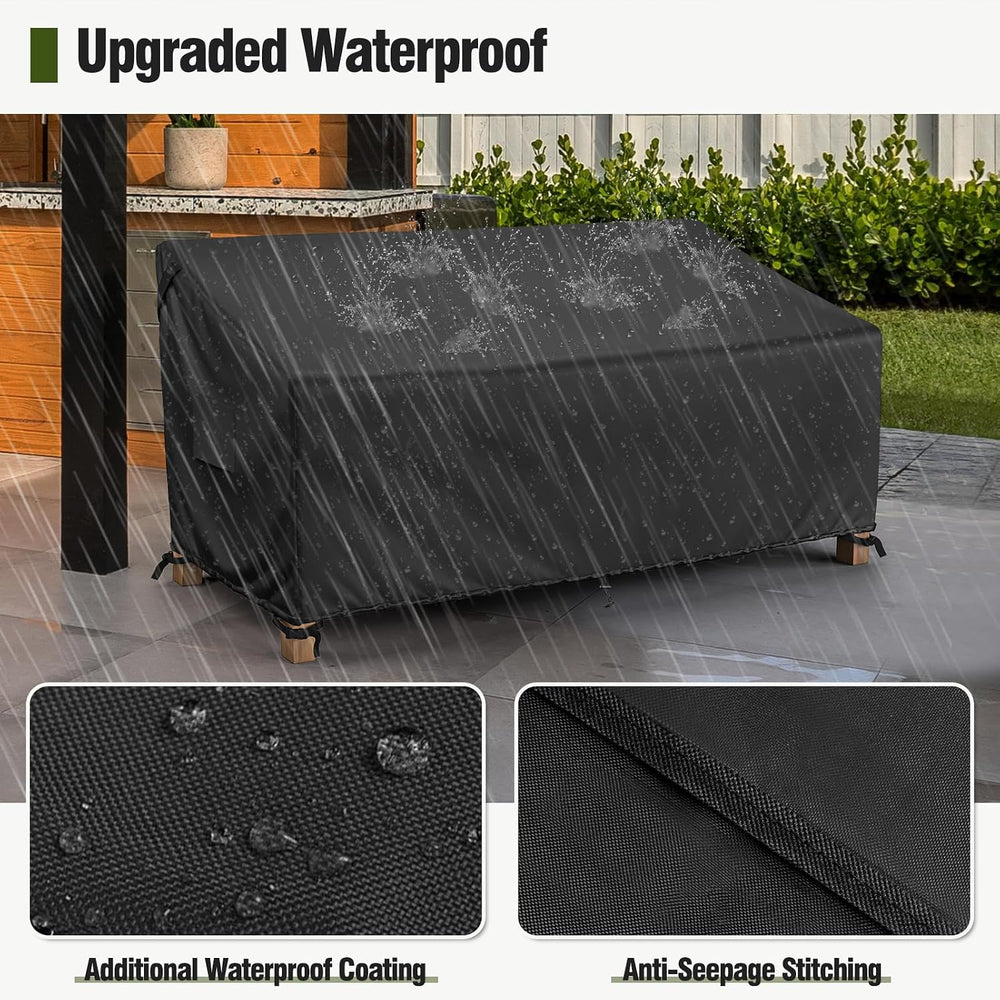 MR. COVER 3-Seater Outdoor Couch Cover Waterproof, 80 Inch Patio Furniture Co...