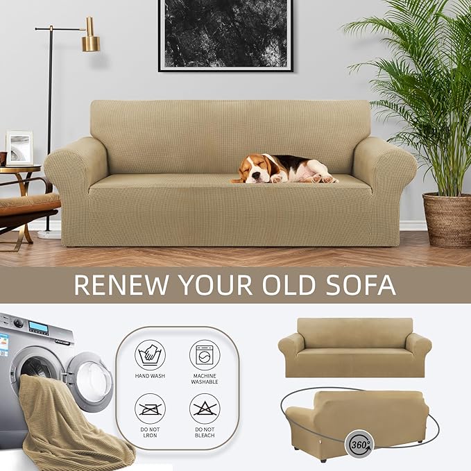 KEKUOU Stretch Sofa Cover Slipcover ，Couch Covers - Image 2