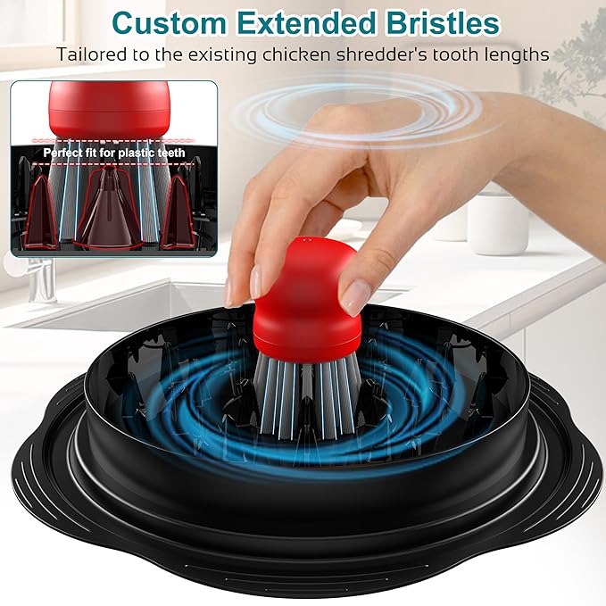 Mini Dish Brush for Cleaning Chicken Shredder, Palm Brush Dish Scrubber - Image 3