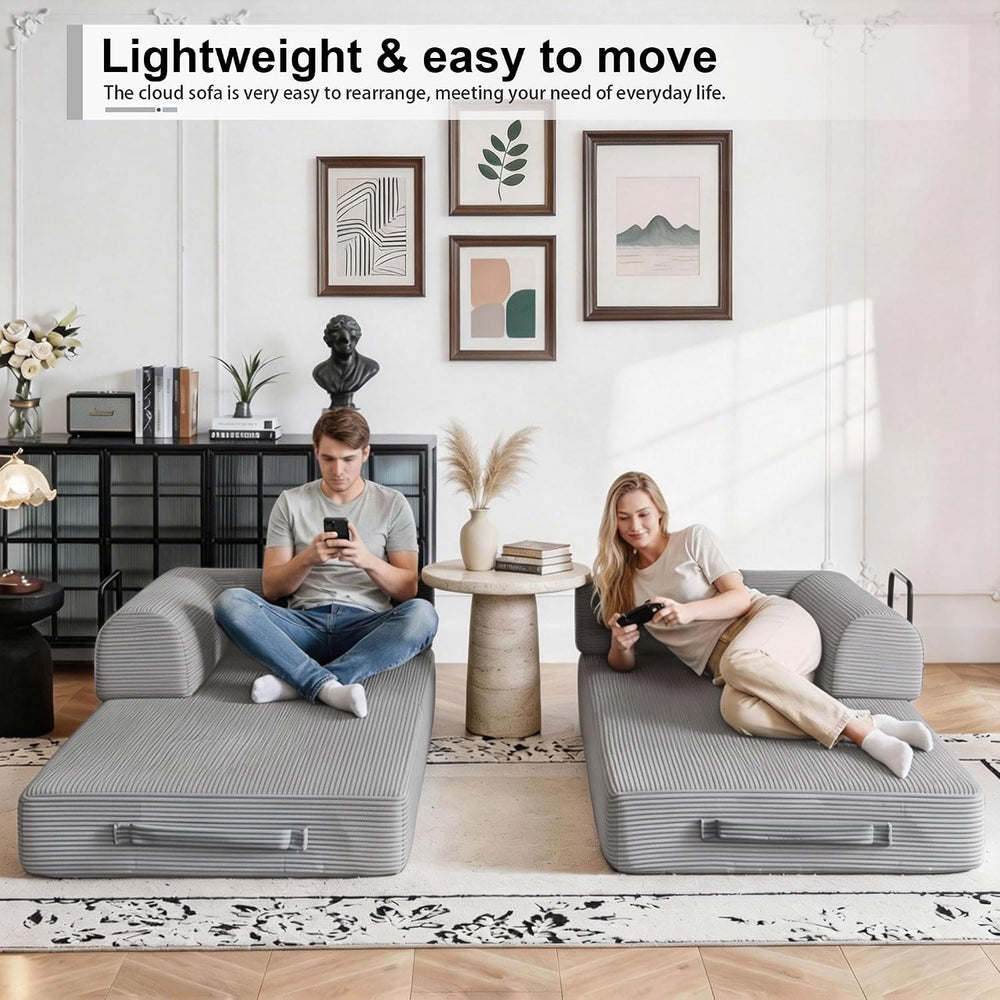 JJJ 78 inch Boneless Sofa Bed Sleeper Couch