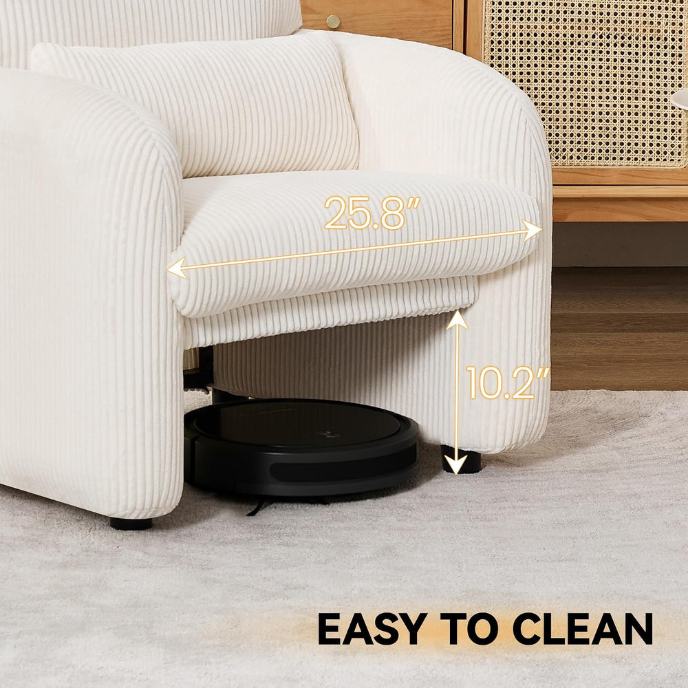 Modern Accent Chair, Comfy Upholstered Corduroy Armchair, Stylish Lounge Read...