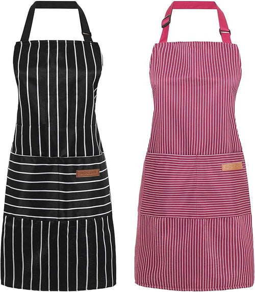 2 Pack Cooking Aprons Adjustable Bib Apron by Unknown