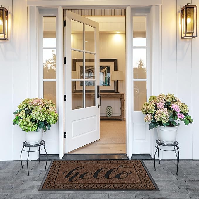 Yimobra Welcome Mats for Front Door 29.5x17, Heavy Duty Waterproof Outdoor Door - Image 6
