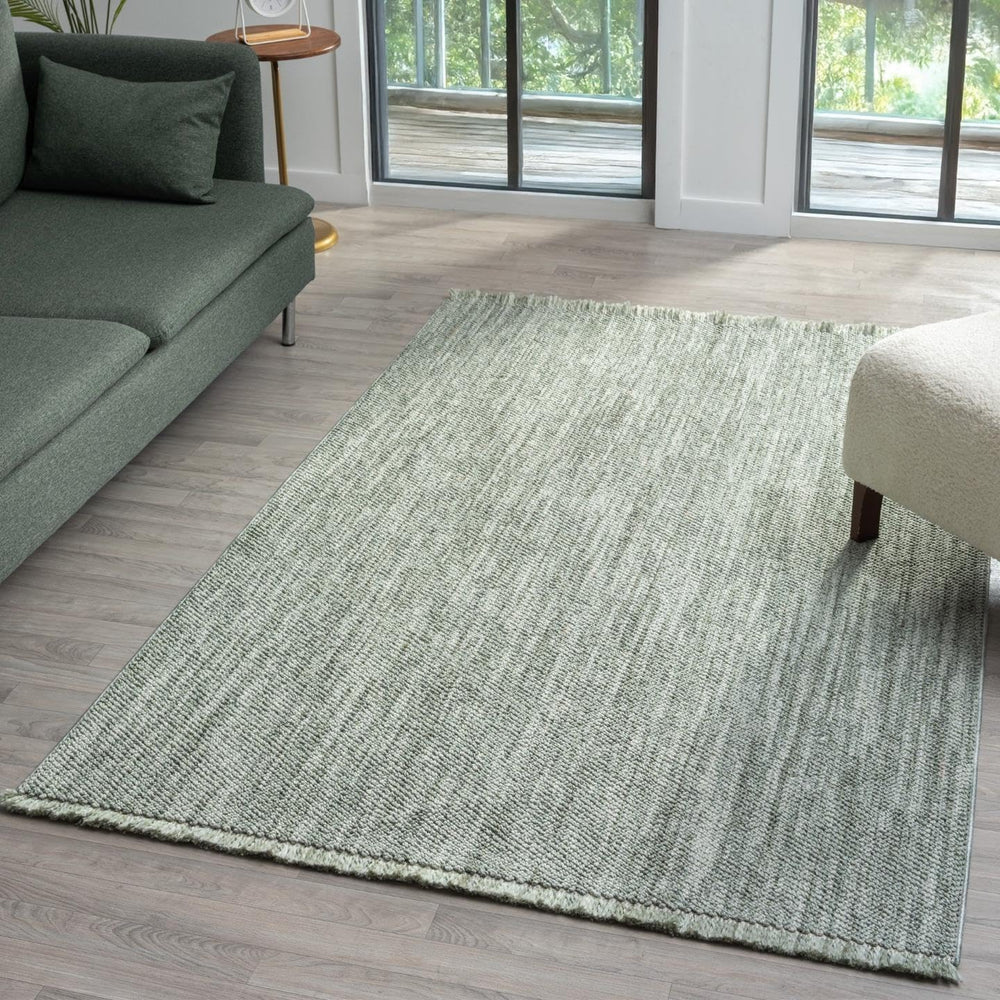LUXE WEAVERS Machine-Woven Stain-Resistant Area Rug Green 8x10