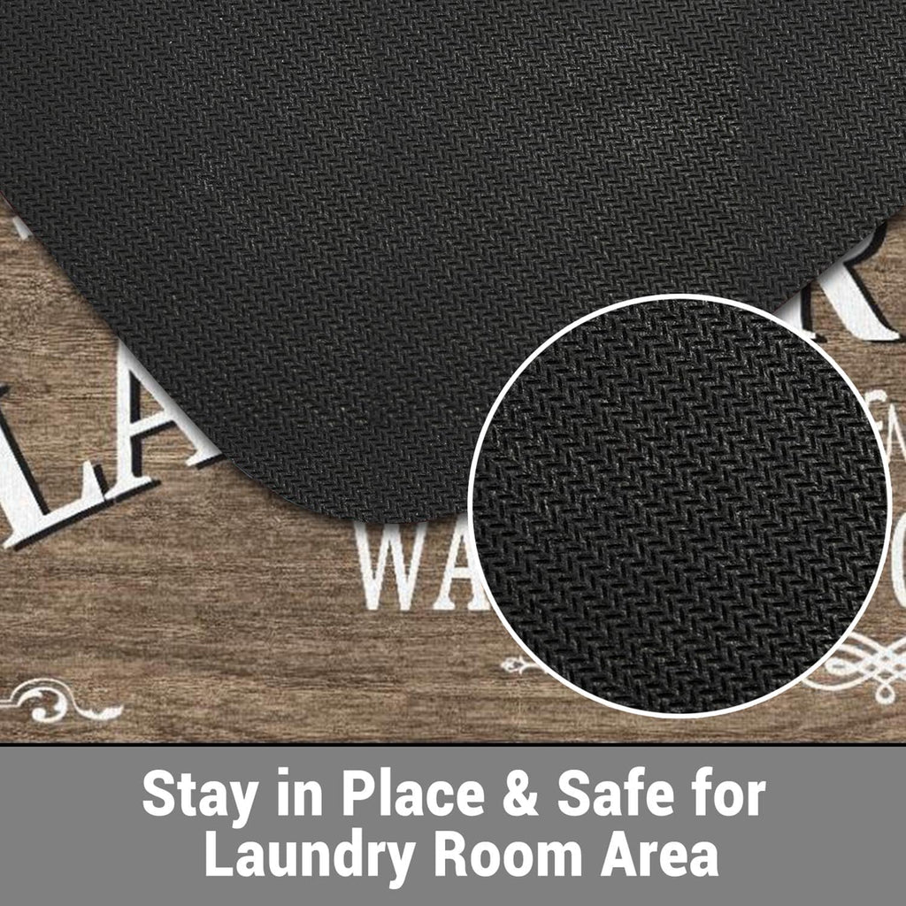 Non Slip Laundry Room Rug - Farmhouse Kitchen Floor Mat -Laundry Room Rug- Runner Decor -Washable Floor Carpet for Washroom Mudroom Kitchen Bathroom Hallway-20 x59