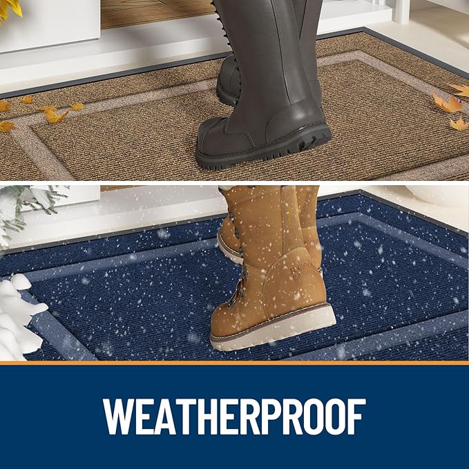 OLANLY Front Door Mat Indoor Outdoor Entrance, Waterproof All-Season, - Image 4
