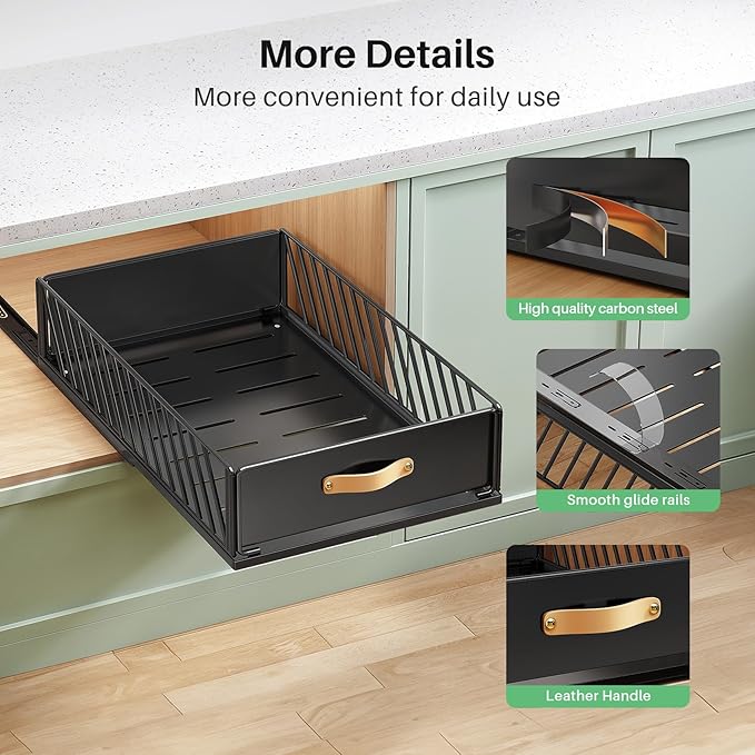 Pull out Cabinet Organizer, Heavy Duty Slide out Pantry Shelves Drawer Storage - Image 7