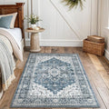AMADA HOMEFURNISHING 3x5 Washable Area Rug, Low-Profile Entryway Rug by AMADAHOMEFURNISHING